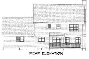 Exterior - Rear Elevation for Colonial House Plan #75-103 - 3 bed, 2.5 bath