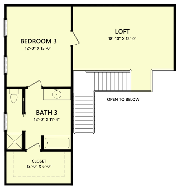 Home Plan - Floor Plan - Upper Floor for Barndominium House Plan #1123-5 - 4 bed, 4.5 bath