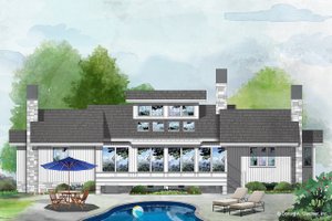 Exterior - Rear Elevation for Farmhouse House Plan #929-35 - 2 bed, 2 bath