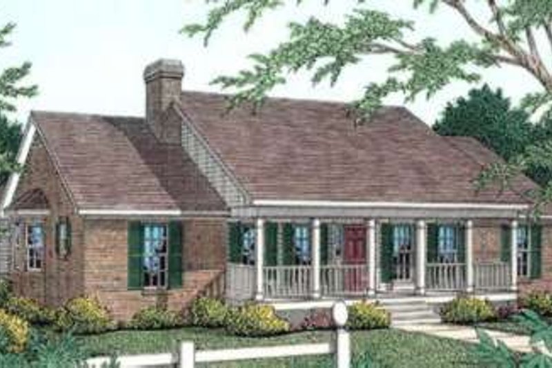 Dream House Plan - Country Exterior - Front Elevation Plan #406-252
