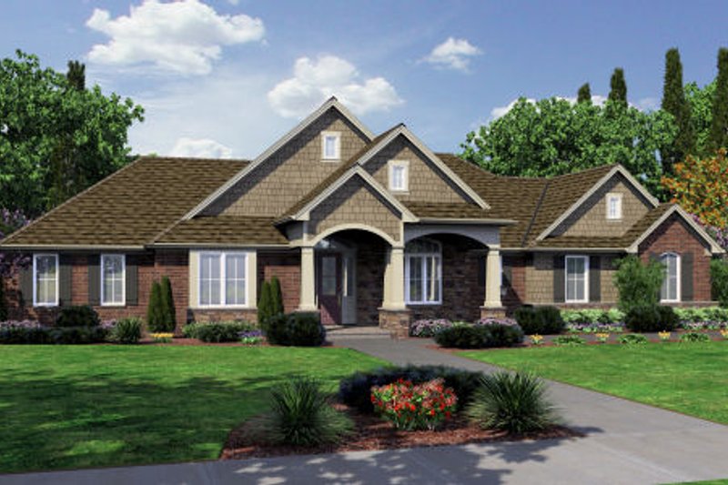 House Plan Design - Craftsman Exterior - Front Elevation Plan #46-461