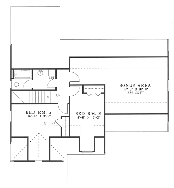 Traditional Floor Plan - Upper Floor Plan #17-266