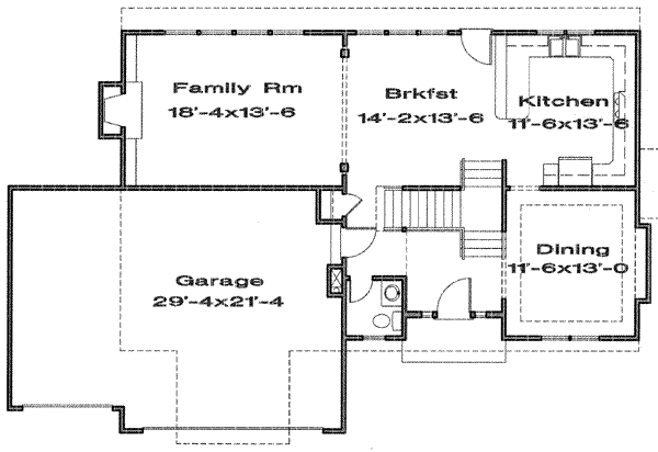 Traditional Floor Plan - Main Floor Plan #6-121