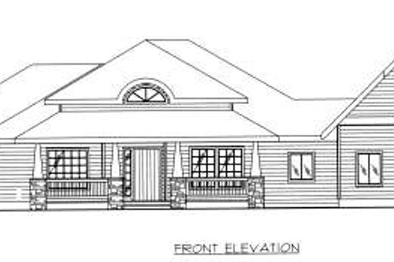 Exterior - Other Elevation for Bungalow House Plan #117-569 - 1 bed, 1.5 bath