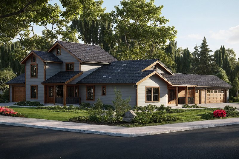 Home Plan - Contemporary Exterior - Front Elevation Plan #124-804