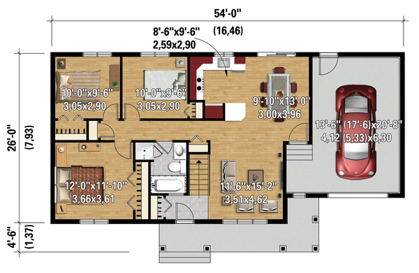 Country Floor Plan - Main Floor Plan #25-4461