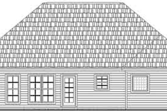 Exterior - Rear Elevation for Traditional House Plan #21-159 - 3 bed, 2 bath