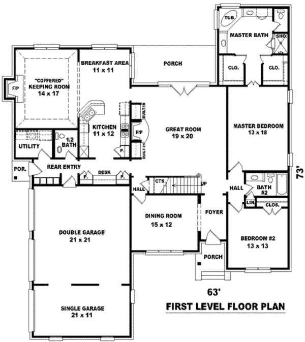 European Floor Plan - Main Floor Plan #81-1208