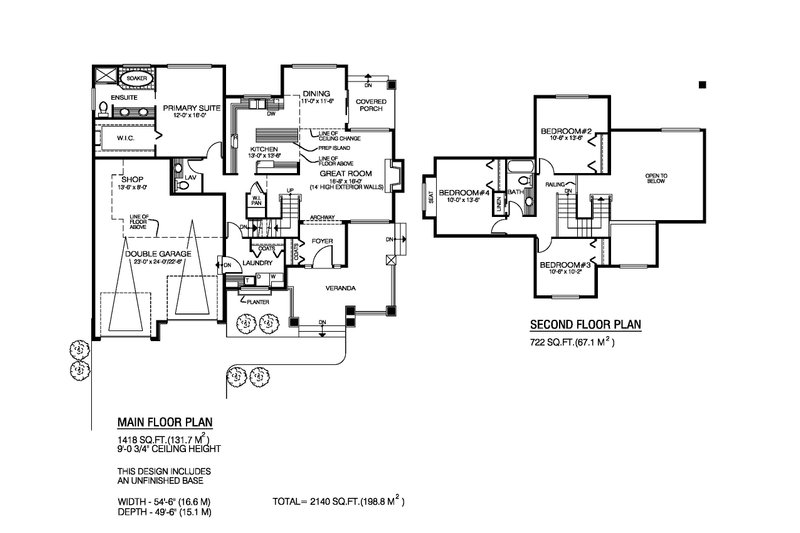 Home Plan - Floor Plan - Main Floor for Craftsman House Plan #1100-187 - 4 bed, 2.5 bath