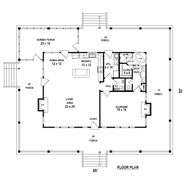 Architectural House Design - Country Floor Plan - Main Floor Plan #81-13876