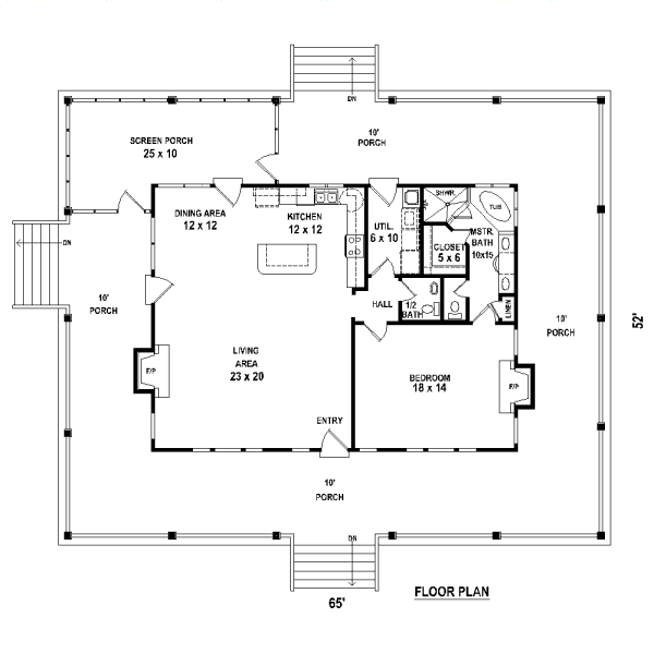 Dream House Plan - Country Floor Plan - Main Floor Plan #81-13876