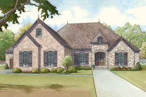 European Exterior - Front Elevation Plan #923-14