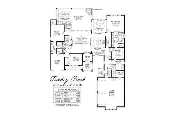 Floor Plan - Main Floor 1 for Farmhouse House Plan #1074-81 - 4 bed, 3.5 bath