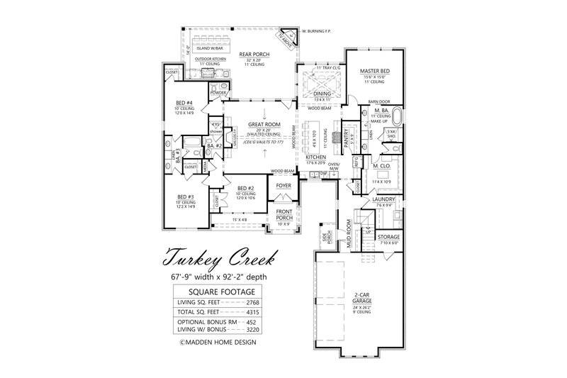 Home Plan - Floor Plan - Main Floor 1 for Farmhouse House Plan #1074-81 - 4 bed, 3.5 bath