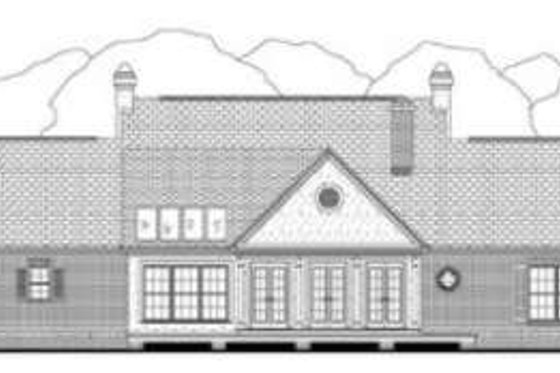 Exterior - Rear Elevation for Southern House Plan #406-165 - 3 bed, 2 bath
