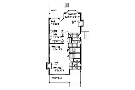 Floor Plan - Main Floor for Victorian House Plan #47-352 - 4 bed, 2.5 bath