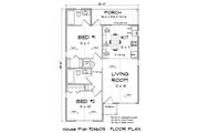 Cottage Style House Plan - 2 Beds 2 Baths 799 Sq/Ft Plan #513-2402 Floor 