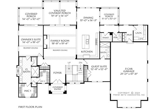 Floor Plan - Main Floor for Traditional House Plan #927-1051 - 5 bed, 5.5 bath