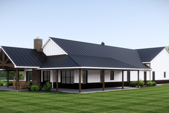 Exterior - Rear Elevation for Barndominium House Plan #1064-293 - 3 bed, 2.5 bath