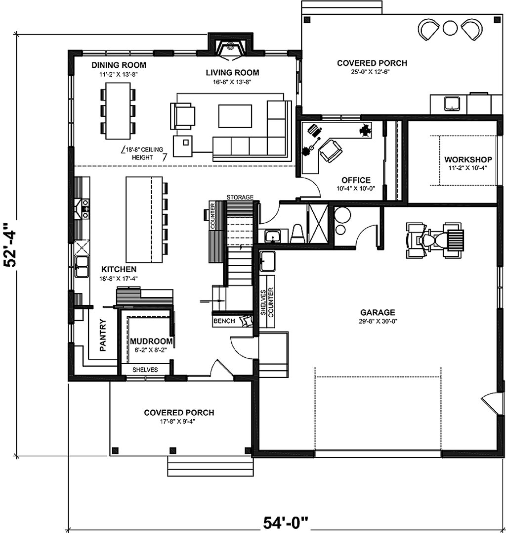 Farmhouse Style House Plan - 4 Beds 3 Baths 2885 Sq/Ft Plan #23-2752 ...