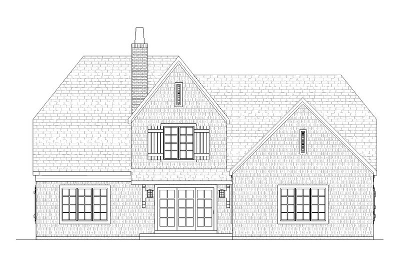 Architectural House Design - Exterior - Rear Elevation for Farmhouse House Plan #901-58 - 4 bed, 3.5 bath