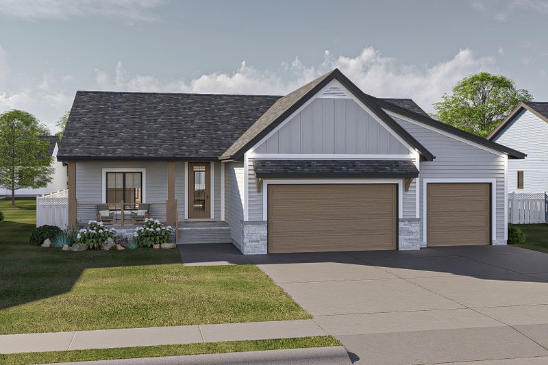 Modern Style House Plan - 3 Beds 2 Baths 1758 Sq/Ft Plan #455-357