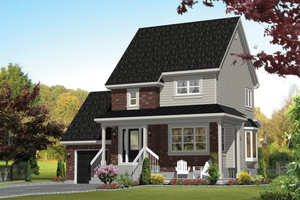 Country Exterior - Front Elevation Plan #25-4500