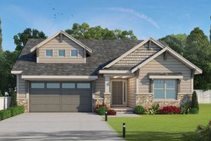 Ranch Exterior - Front Elevation Plan #20-2298