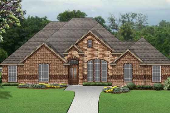 Exterior - Front Elevation for Traditional House Plan #84-628 - 3 bed, 3 bath