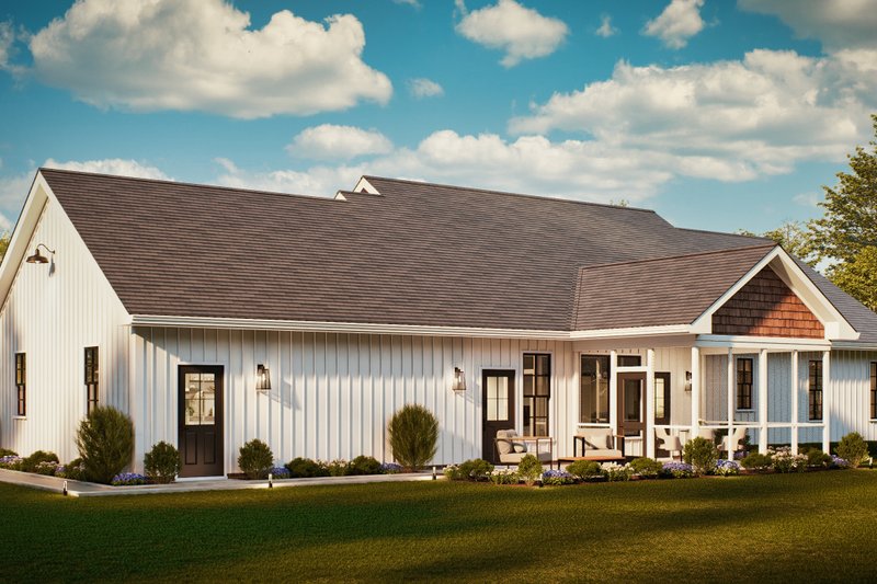 Home Plan - Exterior - Rear Elevation 2 for Traditional House Plan #54-638 - 3 bed, 2 bath