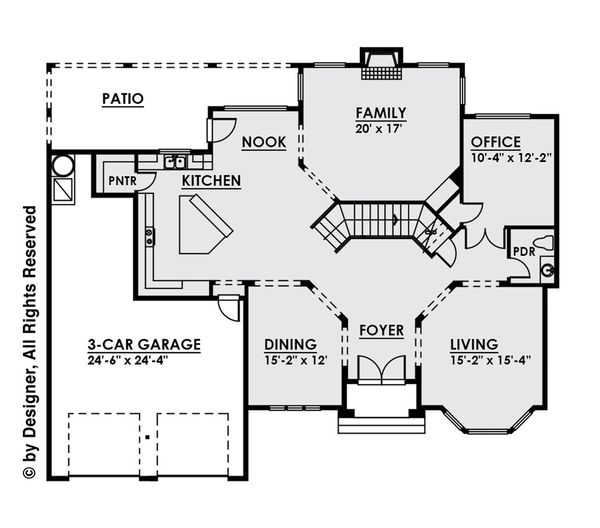 Home Plan - Contemporary Floor Plan - Main Floor Plan #1066-16