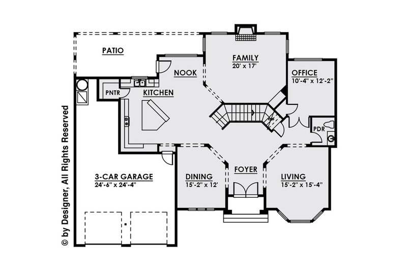 Home Plan - Floor Plan - Main Floor for Contemporary House Plan #1066-16 - 4 bed, 4.5 bath
