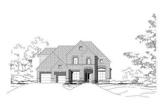 Exterior - Front Elevation for Traditional House Plan #411-365 - 4 bed, 2.5 bath