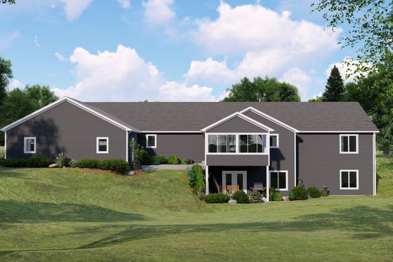 Exterior - Rear Elevation for Craftsman House Plan #1064-36 - 3 bed, 2.5 bath