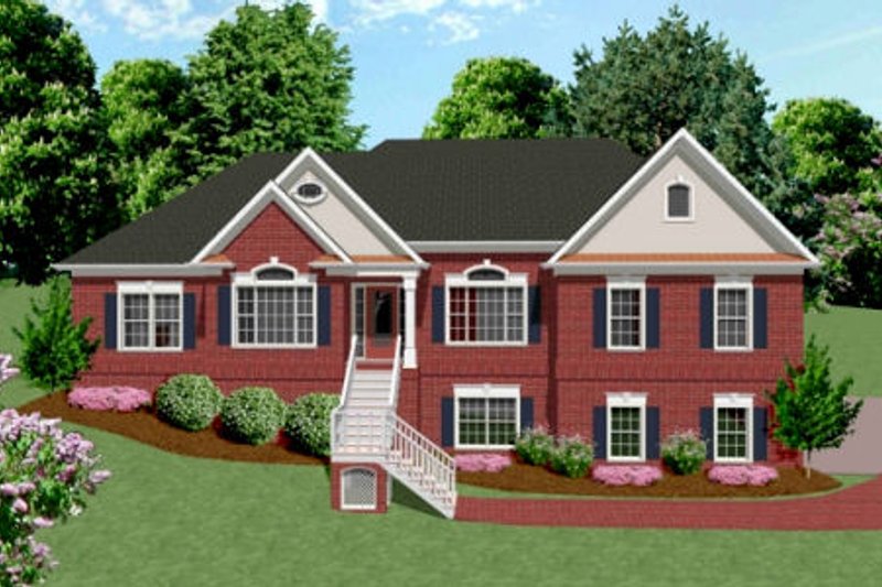 Architectural House Design - Southern Exterior - Front Elevation Plan #56-169