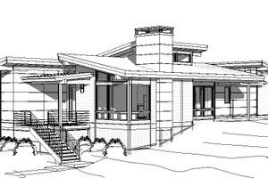 Exterior - Other Elevation 2 for Modern House Plan #895-120 - 3 bed, 2 bath