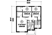 European Style House Plan - 3 Beds 1 Baths 1536 Sq/Ft Plan #25-4702 