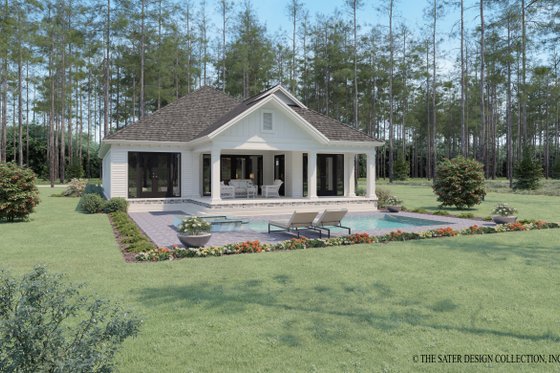 Exterior - Rear Elevation for Farmhouse House Plan #930-554 - 3 bed, 3.5 bath