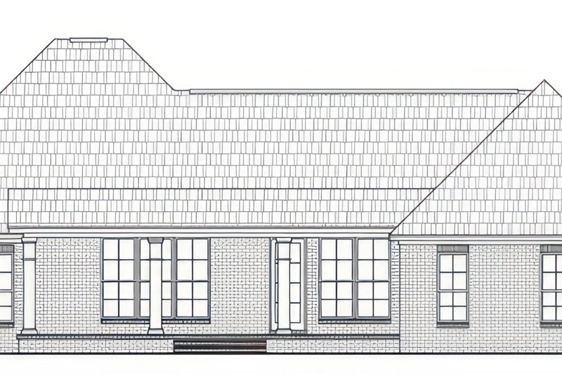 Architectural House Design - Exterior - Rear Elevation for Craftsman House Plan #21-662 - 4 bed, 3 bath