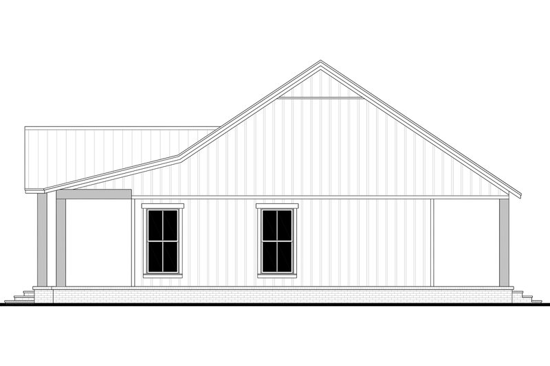 House Blueprint - Exterior - Other Elevation 1 for Farmhouse House Plan #430-429 - 2 bed, 1 bath