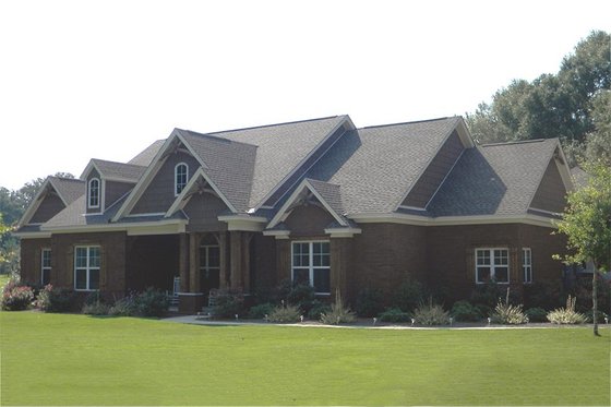Exterior - Front Elevation for European House Plan #63-326 - 4 bed, 2.5 bath