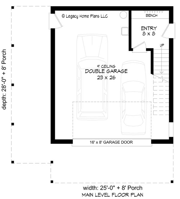 Modern Floor Plan - Main Floor Plan #932-689