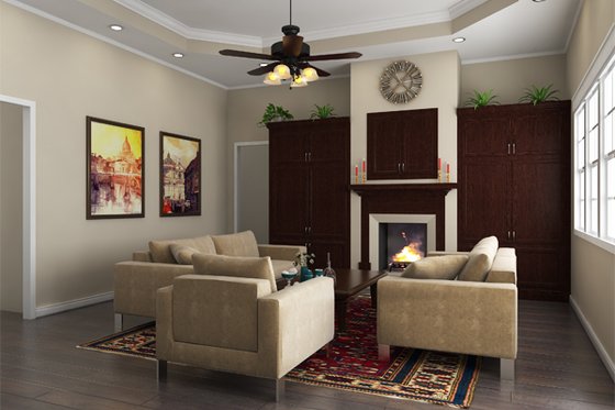 Interior - Family Room for Southern House Plan #21-264 - 4 bed, 2.5 bath
