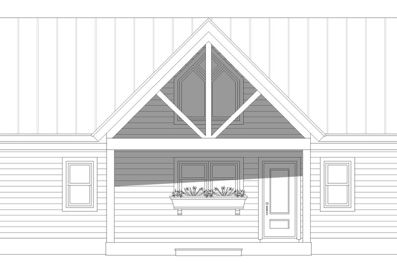 Dream House Plan - Exterior - Rear Elevation 1 for Ranch House Plan #932-395 - 2 bed, 2 bath