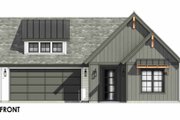Farmhouse Style House Plan - 3 Beds 2 Baths 1710 Sq/Ft Plan #1096-188 Exterior 