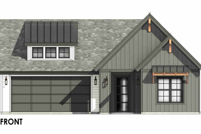 House Blueprint - Exterior - Front Elevation 4 for Farmhouse House Plan #1096-188 - 3 bed, 2 bath