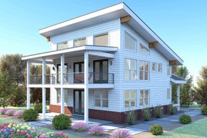 Contemporary Exterior - Front Elevation Plan #932-1136