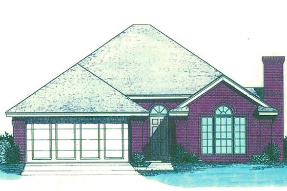 Exterior - Front Elevation for Traditional House Plan #310-889 - 3 bed, 2 bath