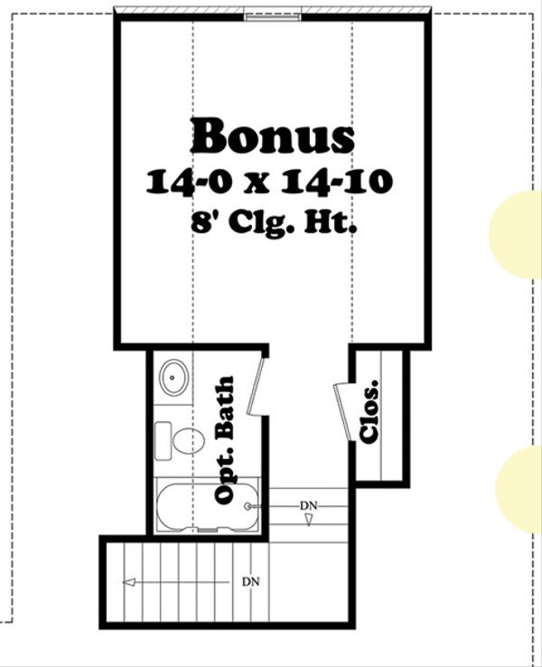 Dream House Plan - Optional Bonus Level