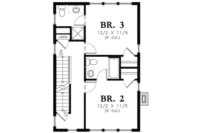 House Plan Design - Floor Plan - Upper Floor for Colonial House Plan #48-1011 - 3 bed, 3.5 bath